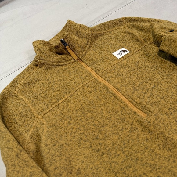 North Face Men Fleece Jacket Earthtone Preppy Active Minimalist Hike Trek M-4779 - Picture 2 of 9